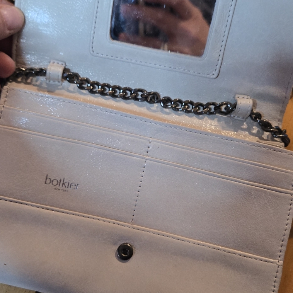 Botkier Soho White Crossbody Bag with Chain Strap